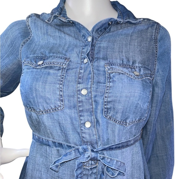 MAMA BEFORE & AFTER DENIM
DRESS Maternity Shirt Dress Size S - Picture 6 of 8